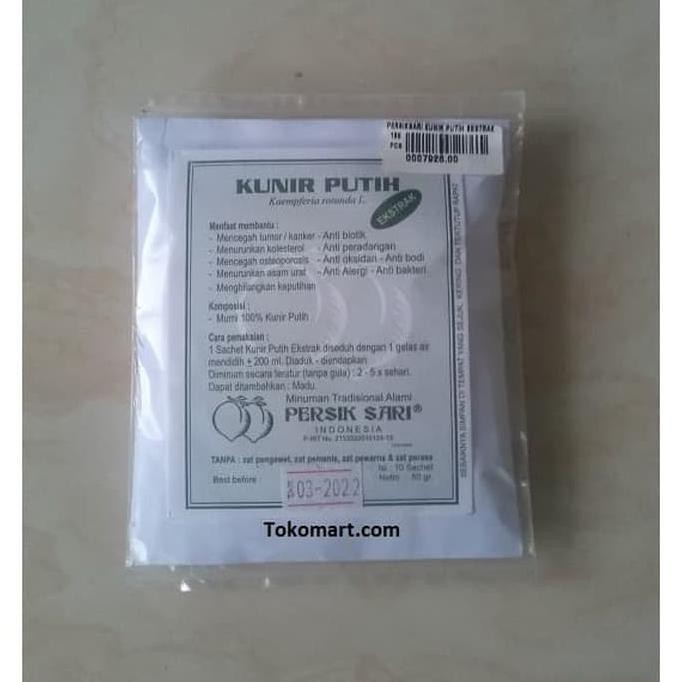 

Silahkan Order] Kunir Putih Persik Sari - Minuman Jamu Herbal Tradisional 8 Sachet