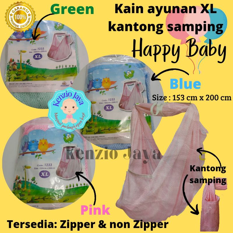 Kain ayunan XL kantong samping zipper dan non zipper