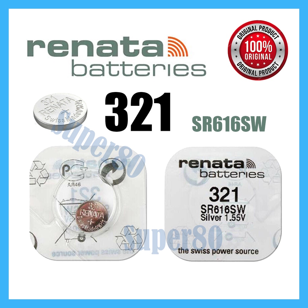 Renata Ori 321 SR616SW Baterai Jam Battery Batre Asli Original SR616 SW SR 616