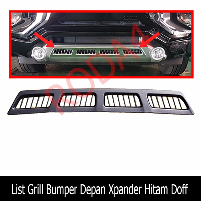 List Grill Bumper Depan Xpander Hitam Doff