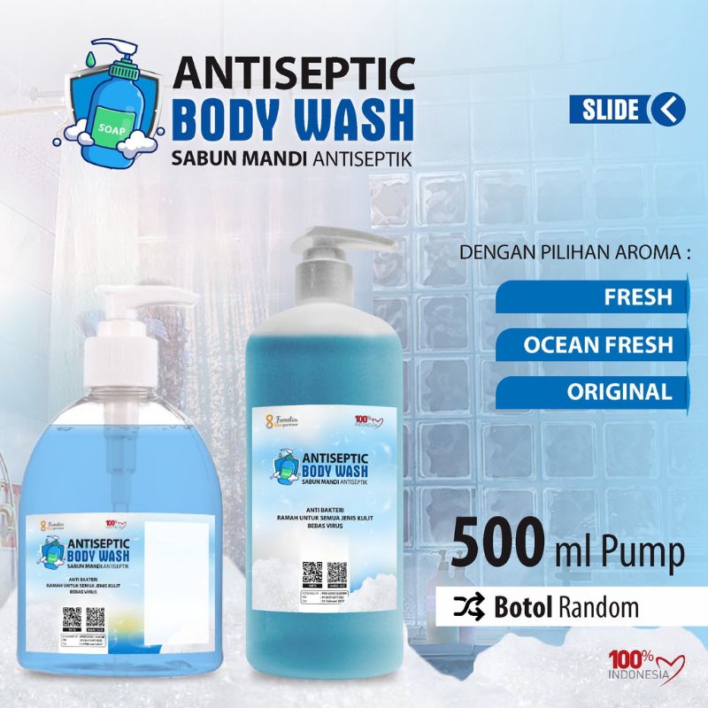 Body Wash/Sabun Mandi aneka Aroma kemasan pump 500 ml