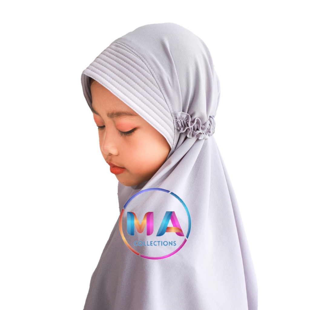 [Size XL] Hijab Anak Jilbab Anak Bergo Maryam Pet Karet  Diamond Strecth untuk Anak Usia 8-12Tahun b