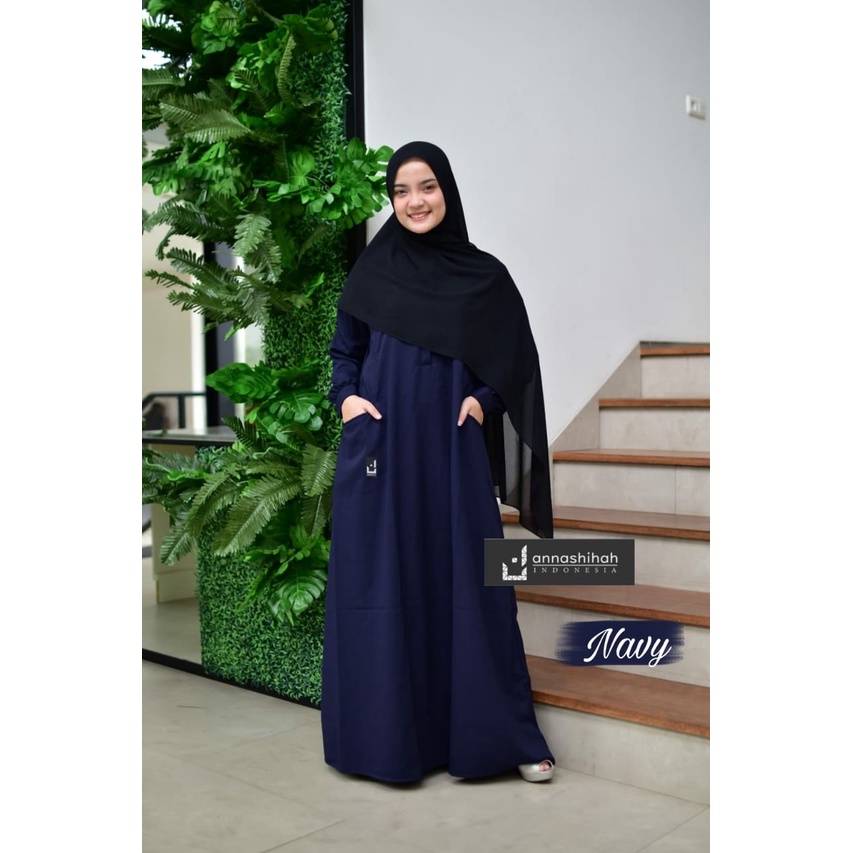abaya zuney by ANNASIHAH itycrepe anasya full kancing m l xl xxl original branded
