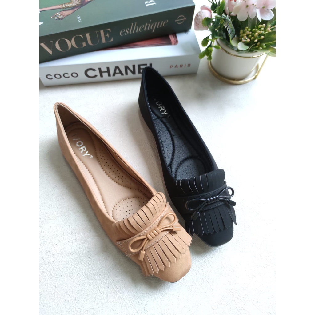 IVORY Sepatu Flat Wanita Import Terbaru 999-SM11