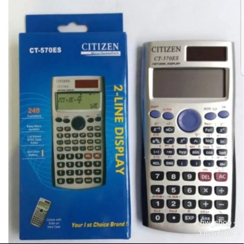

Kalkulator SCIENTIFIC CITIZEN CT570ES calculator 2 LINE CT 570 ES kasir alat hitung menghitung