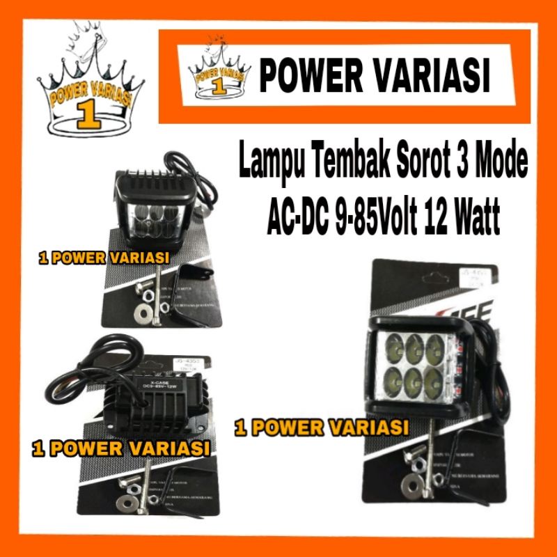 LAMPU LED TEMBAK 3MODE 9-85V 12WATT DC/LAMPU SOROT 3MODE 9-85V
