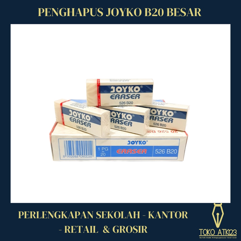Penghapus Pensil / Eraser Merk Joyko 526 B20 Besar