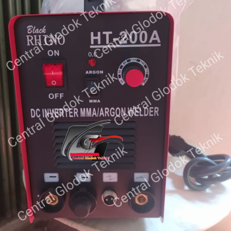 alat las inverter tig argon black RHINO DC inverter travo HT 200A