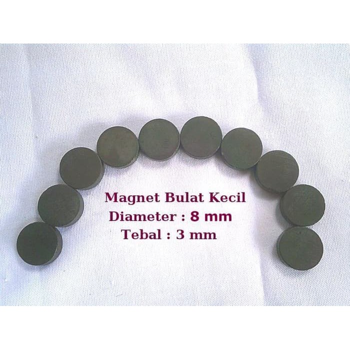 Supplier Grosir Magnet Bulat Kecil Diameter 8 mm tebal 3 