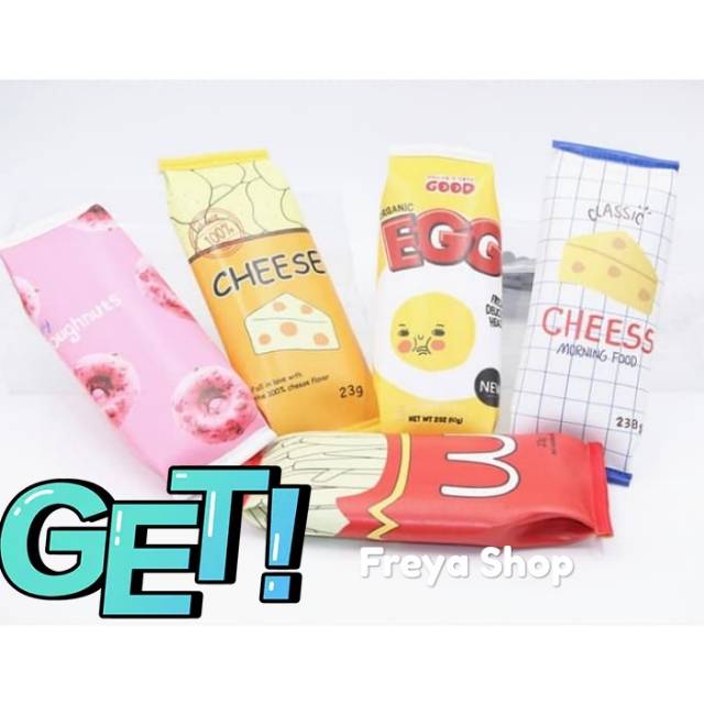 

Tempat pensil kekinian TP0073 Tempat Pensil Daily Snack / Tempat Kosmetik Pouch - cheese putih