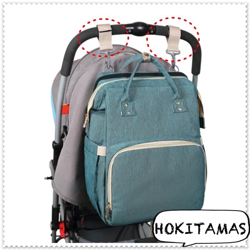 Tas Bayi Multifungsi Tempat tidur lipat Baby diapers bag Perawatan tas Perlengkapan Ransel Backpack