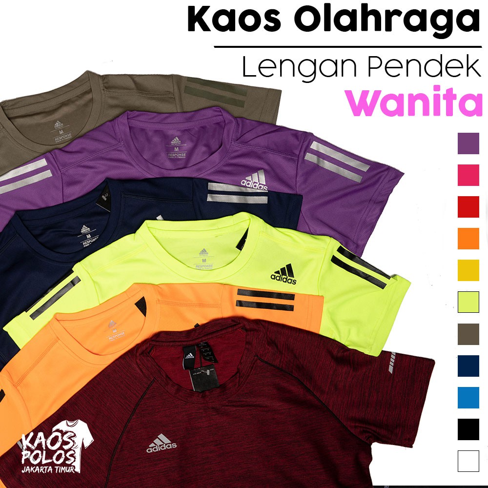 Kaos Wanita Drifit Lengan Pendek bahan Polyester Kaos Olahraga Training Dri Fit Wanita Training