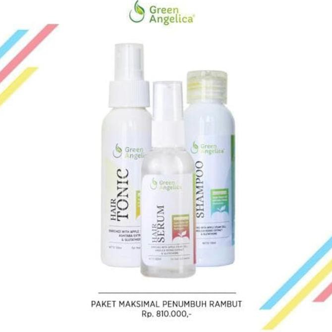 New Product Perawatan Rambut Paling Lengkap Green Angelica Paket Maximal Treatment Free Ongkir