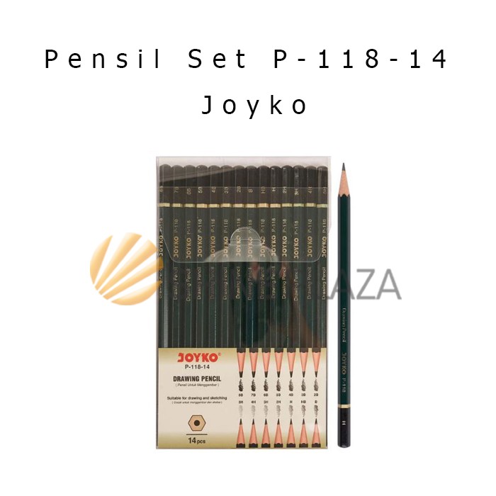 Drawing Pencil Set - Pensil Gambar Joyko P-118-14 Isi 14 - Pensil 2B