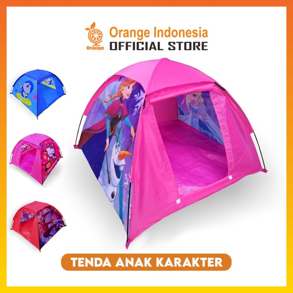 Tenda Anak Tenda Mainan Anak Karakter Motif Hello Kitty Frozen Spiderman Tenda Camping Indoor Outdoor Anak WHFURNITURE