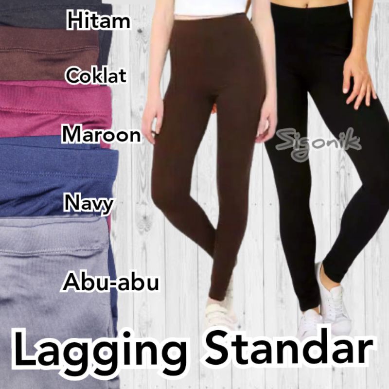 Legging Lejing Legging Standart Panjang Jersey Spandex Allsize M L XL Fit Unisex