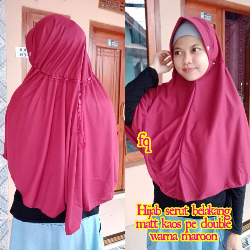 hijab sekolah/hijab serut belakang(anak SD)