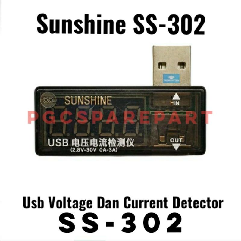 Alat Pengukur Tegangan - USB Voltage and Current Tester Volt Ampere 2.8v - 30V - 0A-3A Sunshine ss -