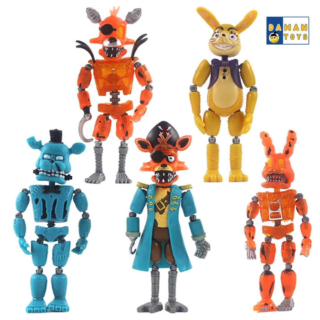 Action Figure FNAF Five Night At Freddy Fazbear Bonie Foxy Montgomery Glamrock