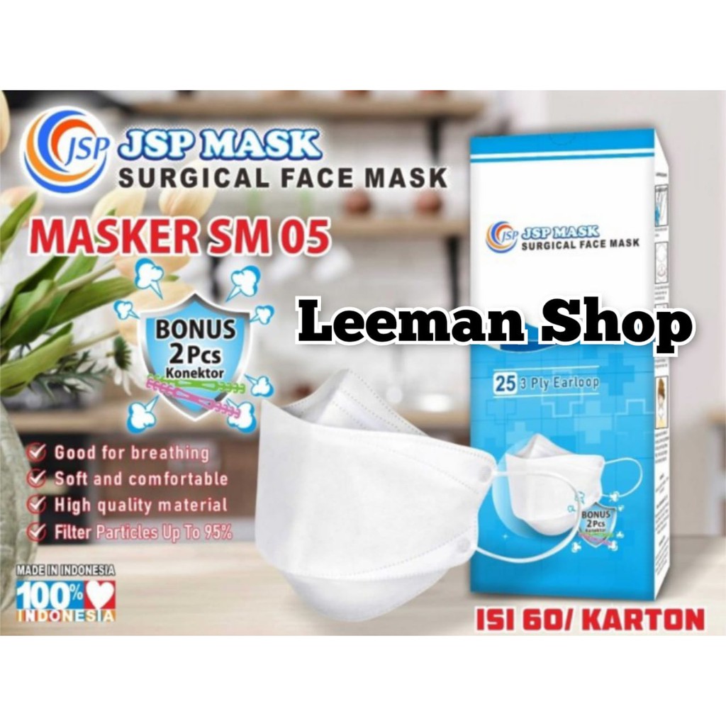 MASKER KESEHATAN 3PLY ISI 25PCS MERK JSP MASK - SM 05