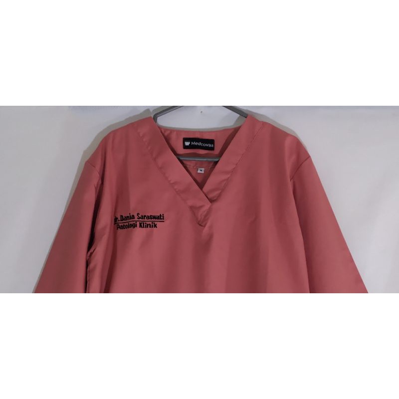 BORDIR NAMA / Baju Scrub / Baju Dokter / OK / Baju Jaga Medis