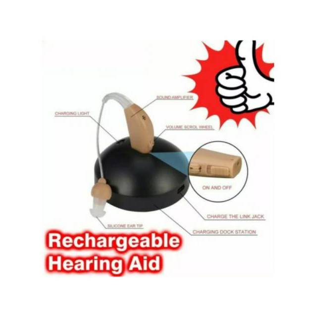 Rechargeable Hearing aid. Alat Bantu Bengar. Alat Bantu Bendengar