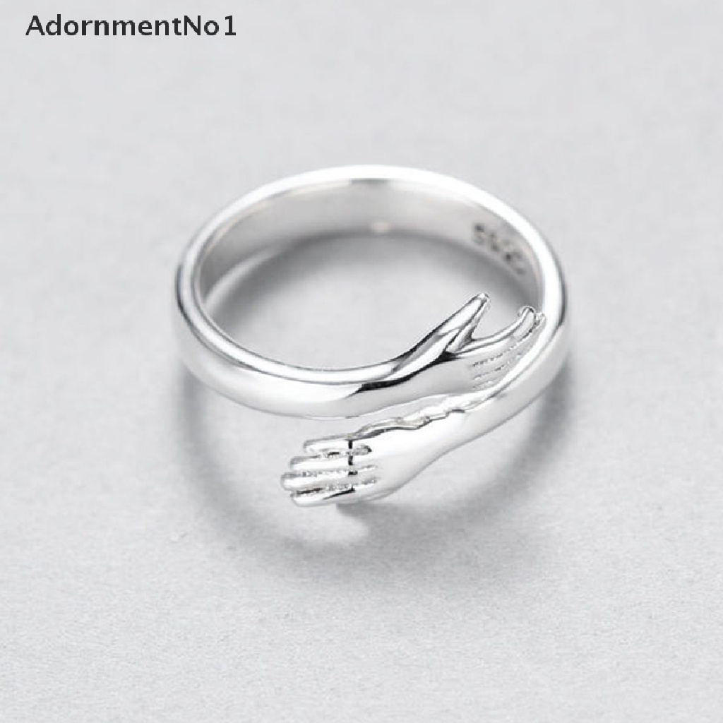 (AdornmentNo1) Cincin Terbuka Adjustable Motif Love Hug Untuk Perhiasan Wanita / Hadiah