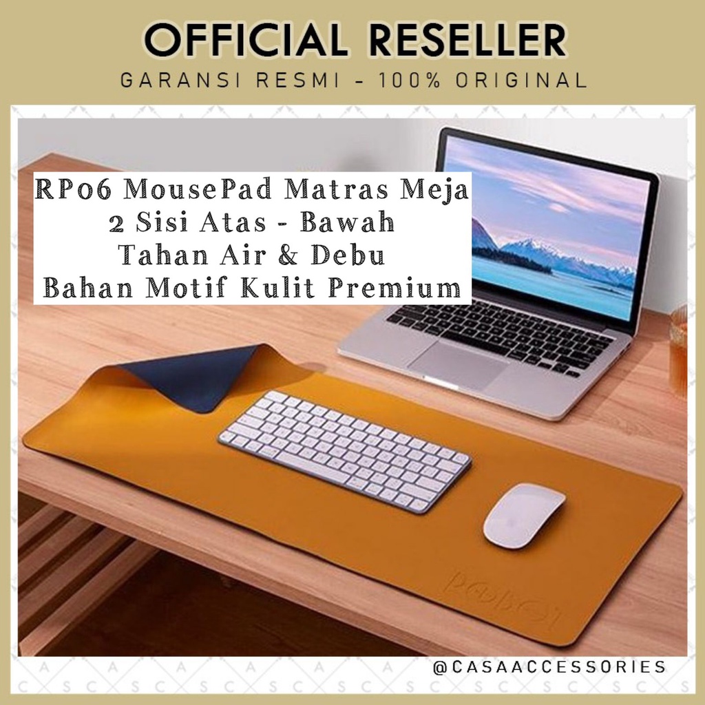 Robot RP06 Mouse Pad Big Size PU Waterproof Material 2 Side Mousepad