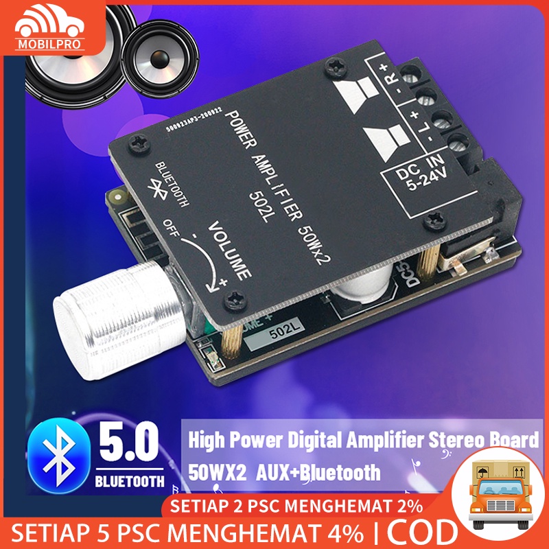 ZK-502L MINI 502MT ZK-1002T 100W ZK-1002L 100W ZK-HT21 5.0 Bluetooth Amplifier Papan Audio Nirkabel Digital Power 2X50W