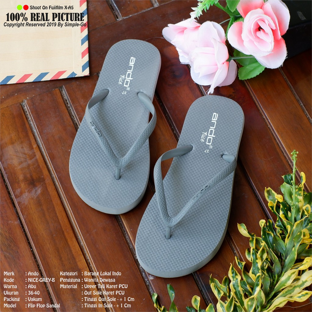 SENDAL FLAT WANITA LENTUR ANDO NICE 36-40