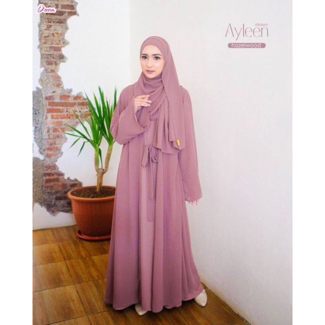 Set Abaya + Outer Free Pashmina Ayleen Abaya by Dzeera