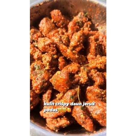 

KULIT AYAM CRISPY DAUN JERUK PEDAS