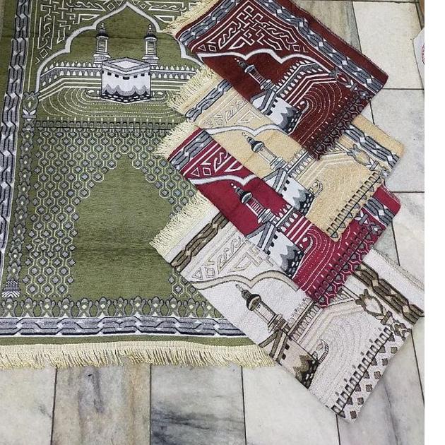 ➩ SAJADAH RAJUT / SAJADAH TAMBANG JS Sajadah Turki Rajut sajadah tipis ukuran 70x110cm rumbai tamban