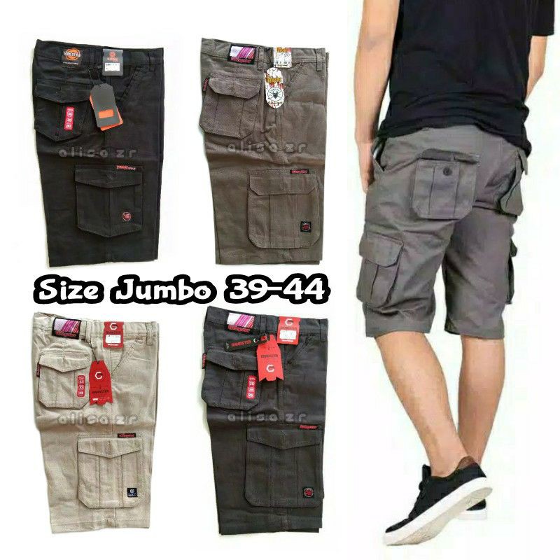 BIGSIZE JUMBO 28-44 COD CELANA CARGO PENDEK TACTICAL KAIN