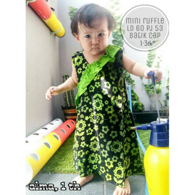 Harga Pabrik Daster Anak 1-3 Tahun Lucu Vania Ruffle Tl  Batik Cap ygZZoripWeE0xy