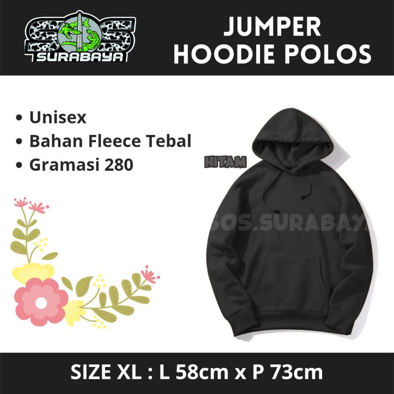 HOODIE Wanita Sweater Pria Polos Laki Laki Perempuan XL-4