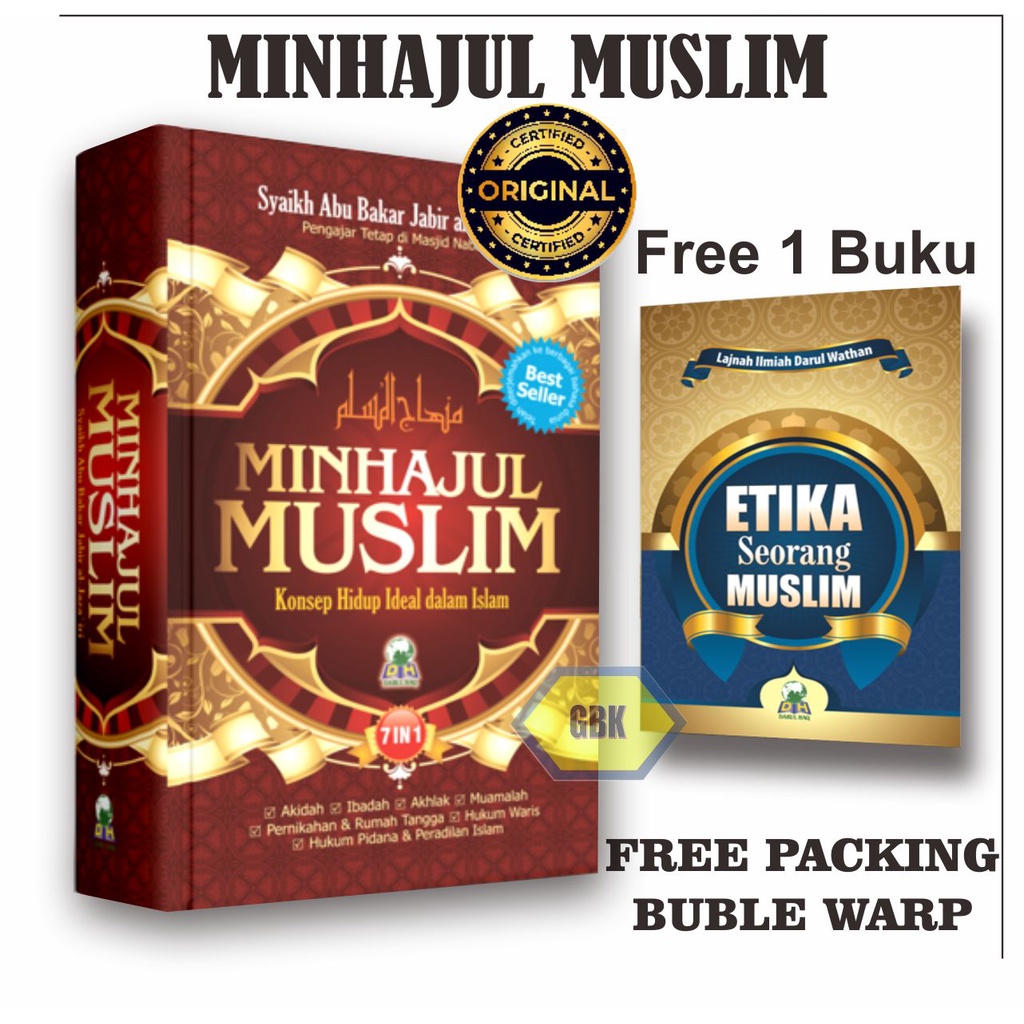 Minhajul Muslim ORI - Penerbit Darul Haq (free 1 buku etika seorang muslim)