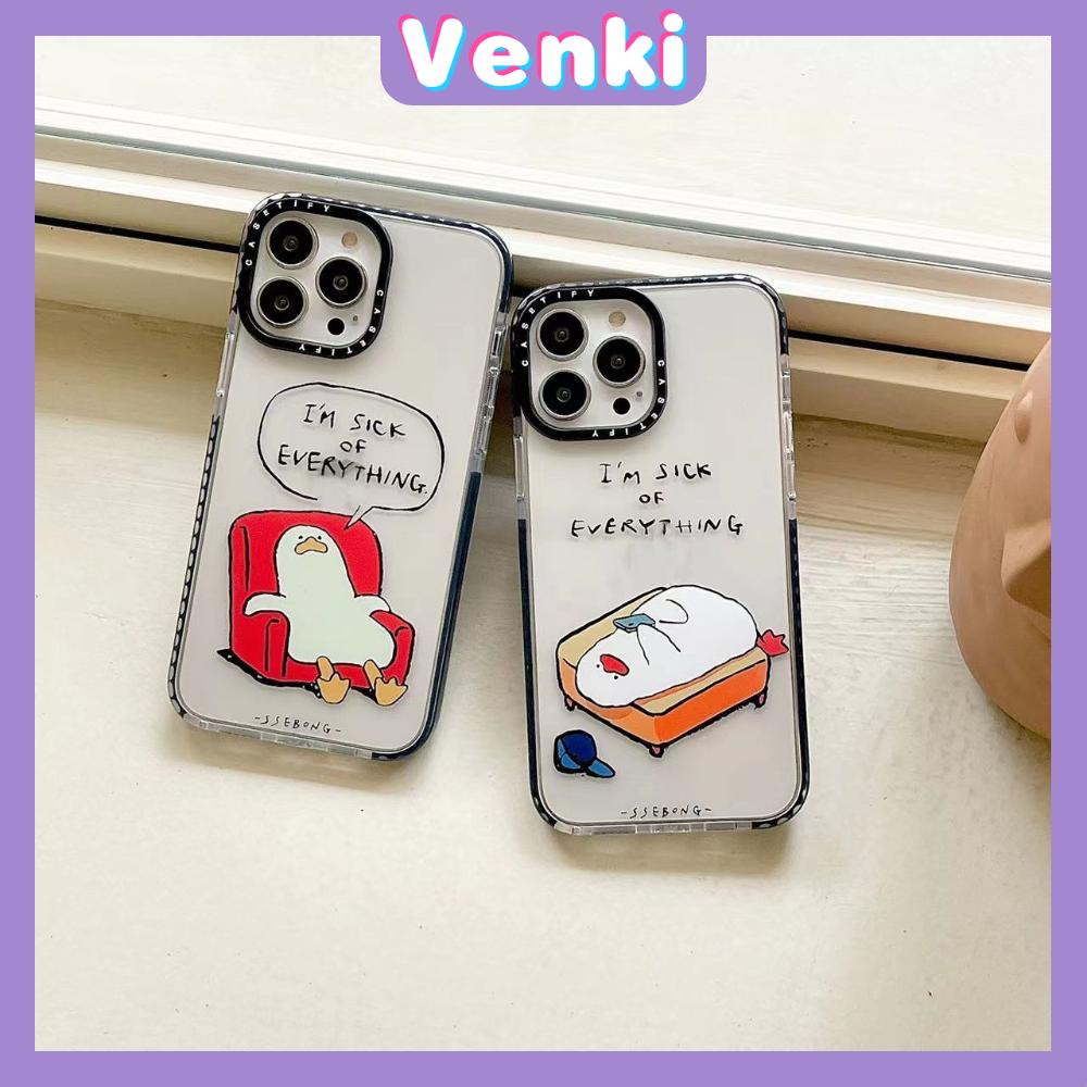 iPhone Case Silicone Soft Case Clear Case Thickened Shockproof Protection Camera Cartoon Cute Duck Compatible For iPhone 11 iPhone 13 Pro Max iPhone 12 Pro Max iPhone 7 Plus xr