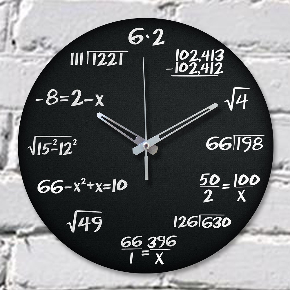 Jam Dinding Rumus Matematika 30 cm diameter sweep movement