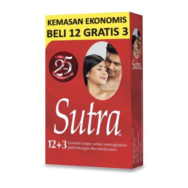 Sutra Merah isi 12 + 3 12+3 24 Kemasan Ekonomis Privasi Aman Kondom Econopack