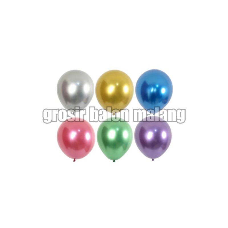 balon latex metalik metallic metallix chrome 5 inch