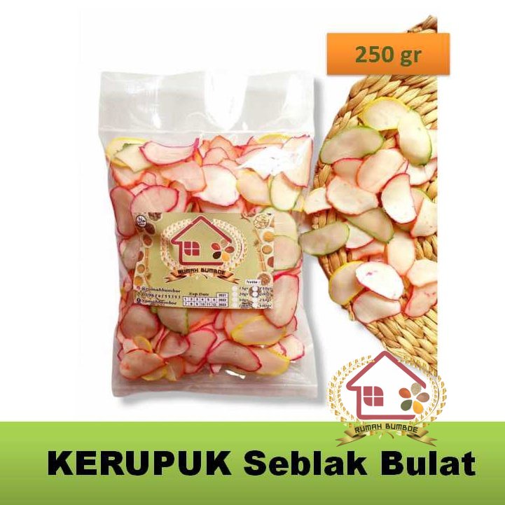 

(250 gr) KERUPUK SEBLAK Bulat Pelangi Kerupuk Bibir