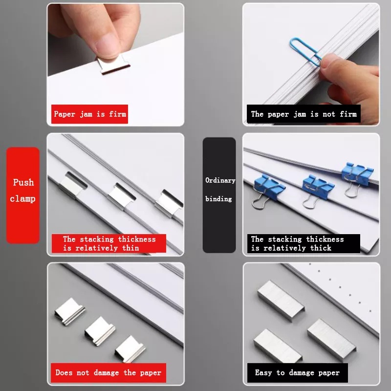 Bona Paper Clipper Portable Penjepit Kertas Dokumen Pengganti stapler