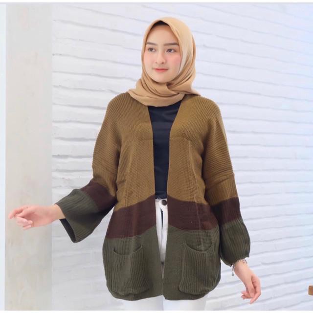 KARDIGAN RAJUT WANITA/CARDIGAN RAJUT OVERSIZE/ SELLENA OBEVERSIZE CARDI