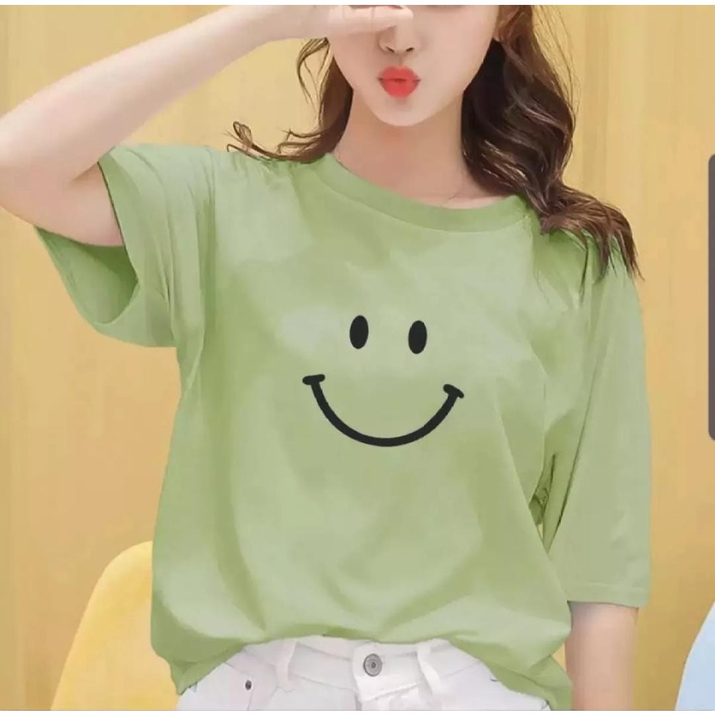 MYSTIQUE.ID - BAJU KAOS SMILING UKURAN S - XXL UNTUK DEWASA DAN ANAK