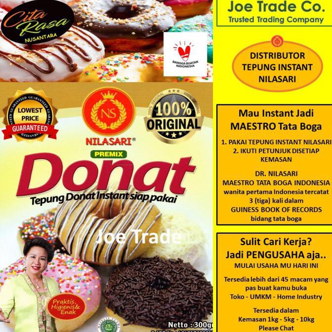 

♥️BISA COD♥️ Tepung Donat 300 gr Instant Premix Nilasari NEW Kode 1280