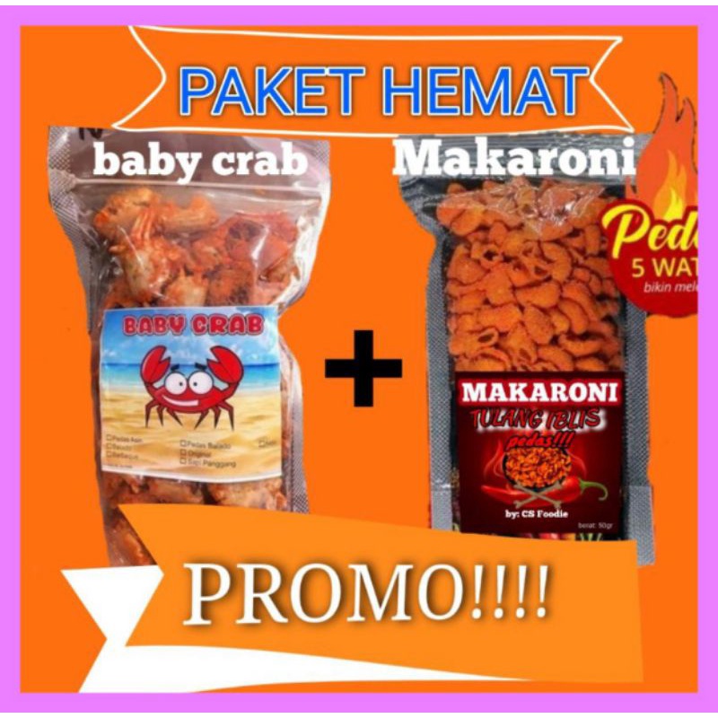 

PROMO paket hemat bundlle baby crab + makaroni murah!!!