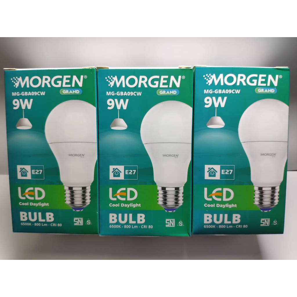 LAMPU LED BULB 9w / 9 Watt PUTIH MORGEN GRAND GARANSI 2 TH