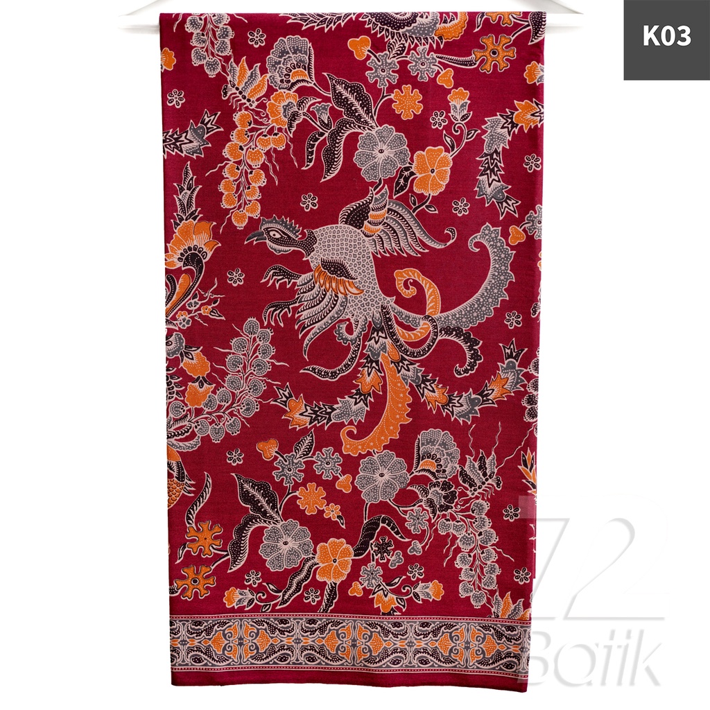 KAIN BATIK KATUN Premium Motif Tresno Asih Warna Cream Coklat Orange 722009 Cap 72 Jarik Jarit Samping Kebat Panjang Batik Katun Modern Premium Bahan Seragam Batik Pernikahan Kantor Keluarga Murah Kamen Jadi Batik Bali Lembaran