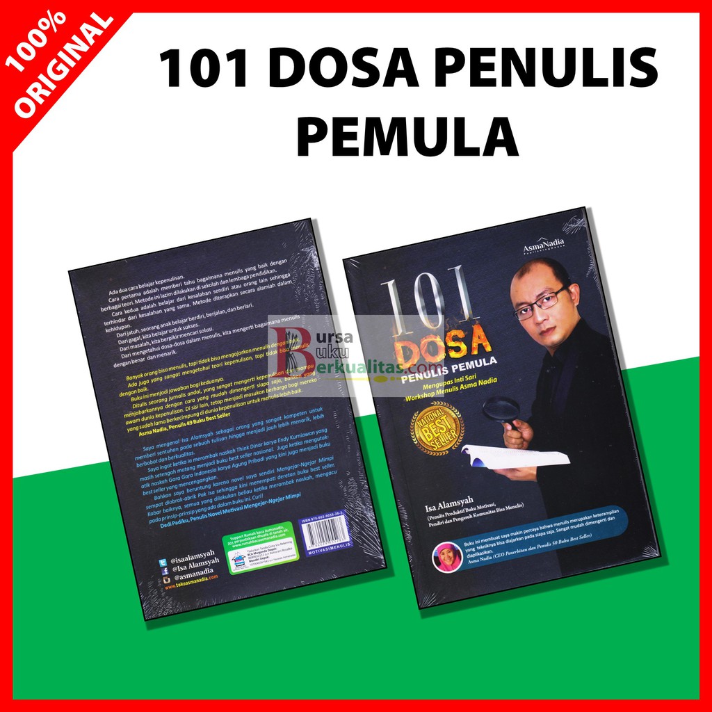 Edisi BARU - Buku 101 Dosa Penulis Pemula Karya Isa Alamsyah -